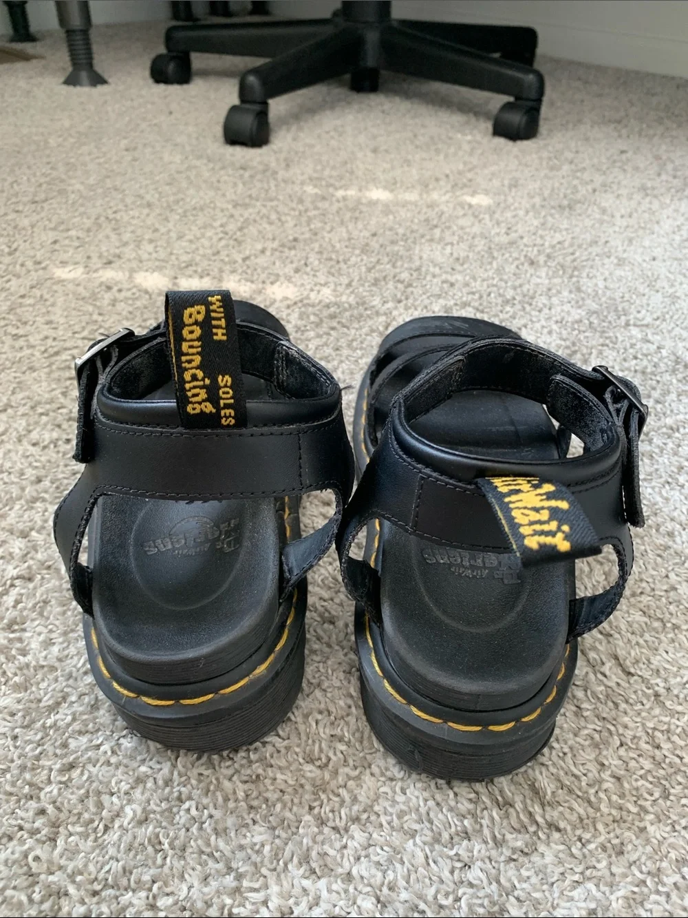 Dr. Martens Blaire Black Strappy Leather Sandals
